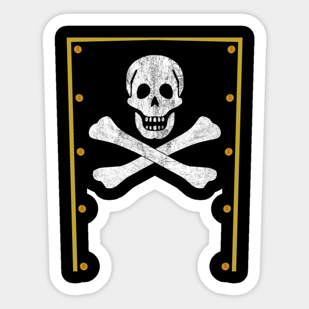 Jolly Roger Space Pirate Version 2 Sticker by J. Rufus T-Shirtery